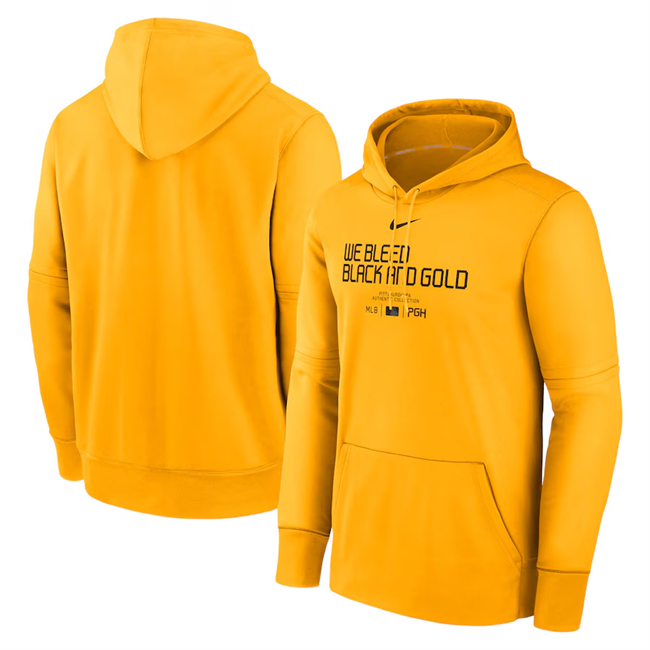Men's Gold Pittsburgh Pirates Collection City Connect Practice Performance Pullover Hoodie